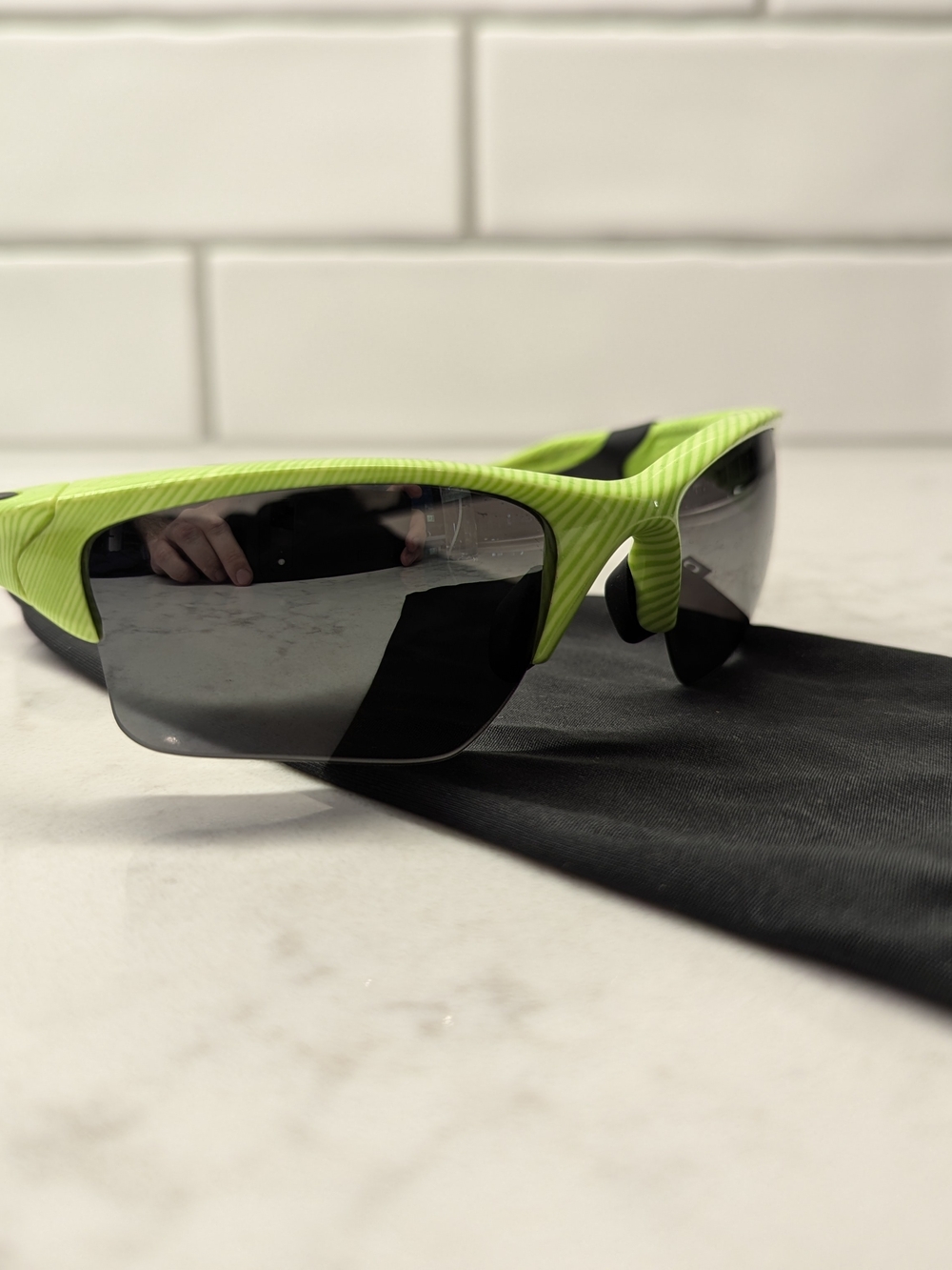 Oakley Half Jacket 2.0 Men's Lime Green with Dark Lenses Special Edition